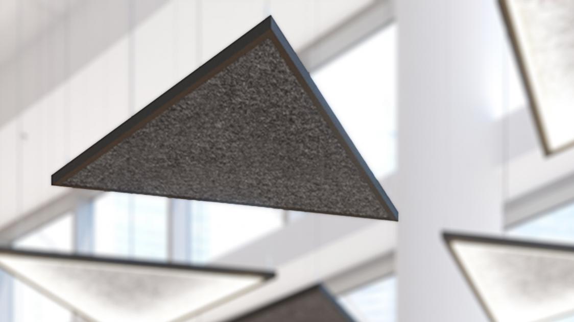Acoustic Triangles Suspended Non-Illuminated
