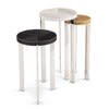 Andres Hair on Hide Mixer Table Set (Polished Nickel) - Open Box