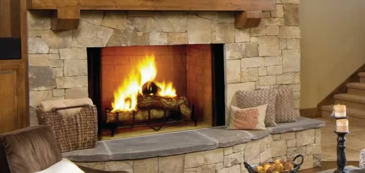 Biltmore Open Wood Fireplace