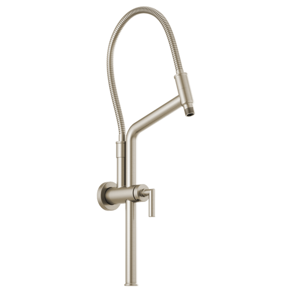 10 7/16" Linear Round Slide Bar Shower Arm And Flange (81892-BN)