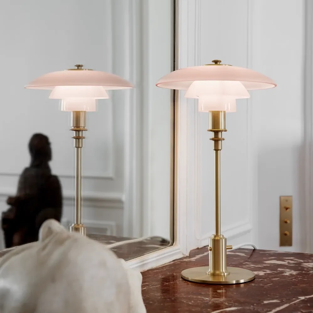 PH 2/1 Pale Rose Brass Table Lamp