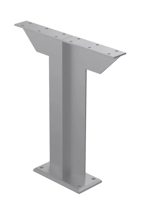 Double-Arm Pedestal Mounted Bench Bracket