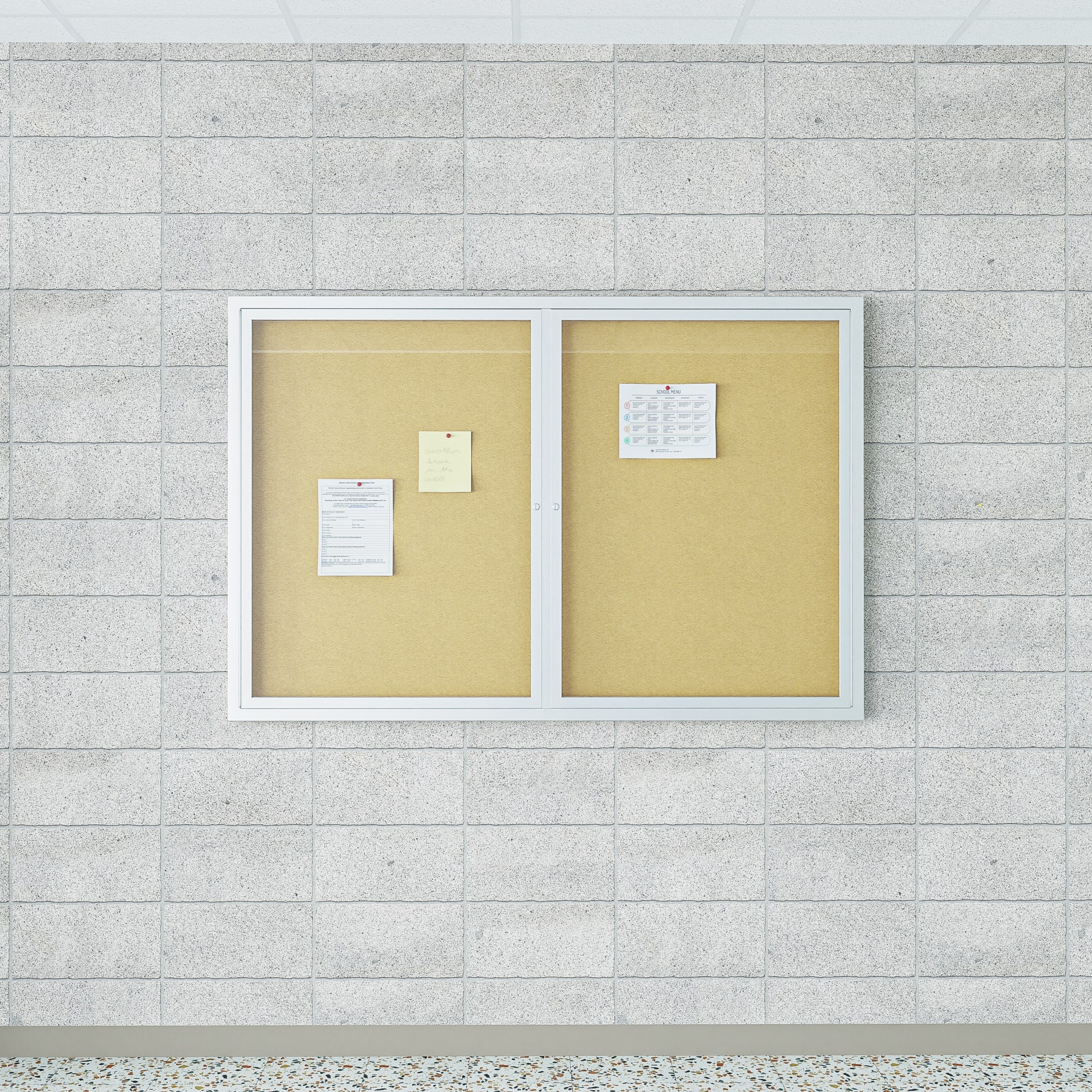 Contemporary Bulletin Board Cabinet