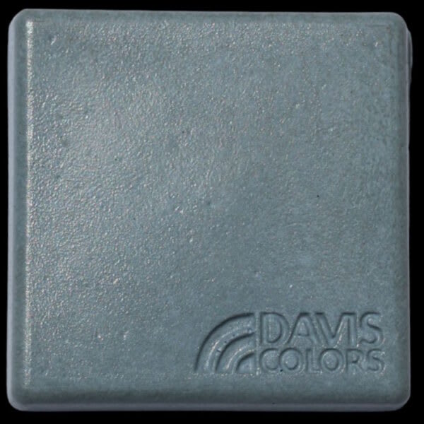 Blue Flash 3 inch x 3 inch sample tile colored with Davis Colors Blue Flash concrete pigment