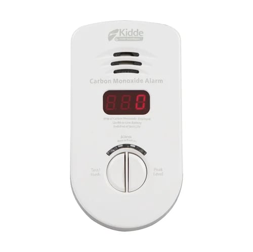 Carbon Monoxide Alarm AC Powered, Plug-In with Battery Backup and Digital Display
