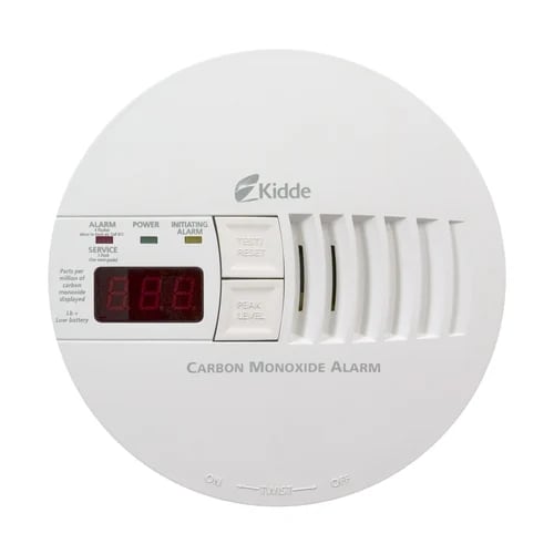 AC Hardwired Operated Carbon Monoxide Alarm with Digital Display