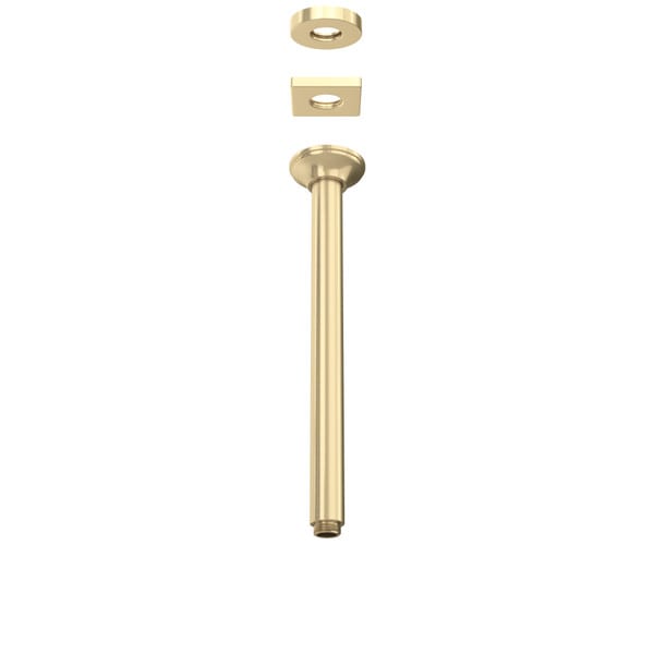 12 5/8" Traditional Ceiling Mount Shower Arm - Antique Gold