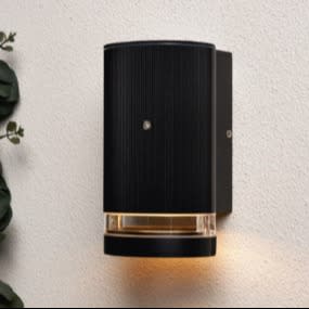 Black Helix Cylinder Light