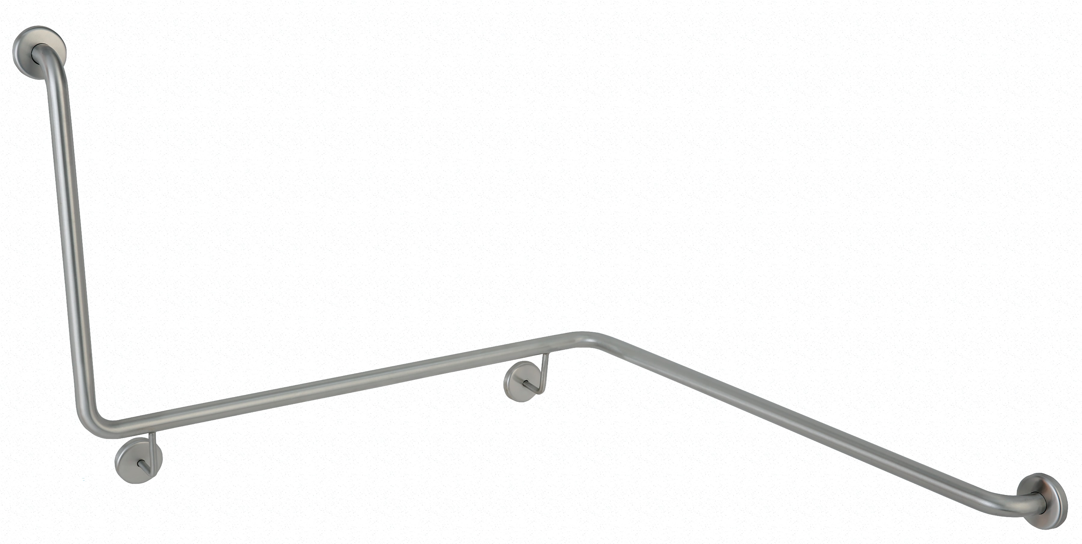 90 Degree Wrap-Around Grabrails, Compliant with Australian DDA, Satin Finish