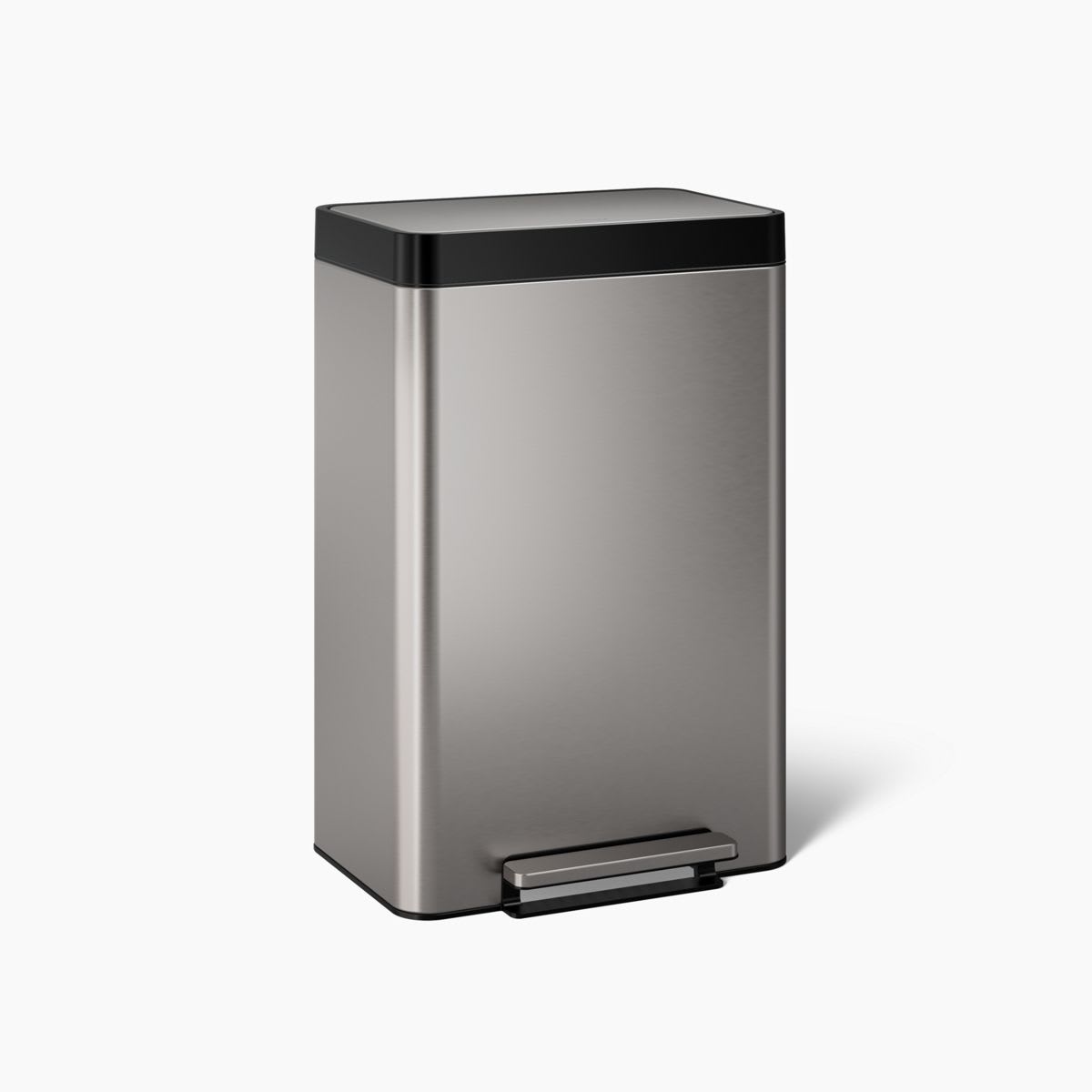 13-gallon stainless steel step trash can