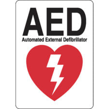 AED Automated External Defibrillator Sign