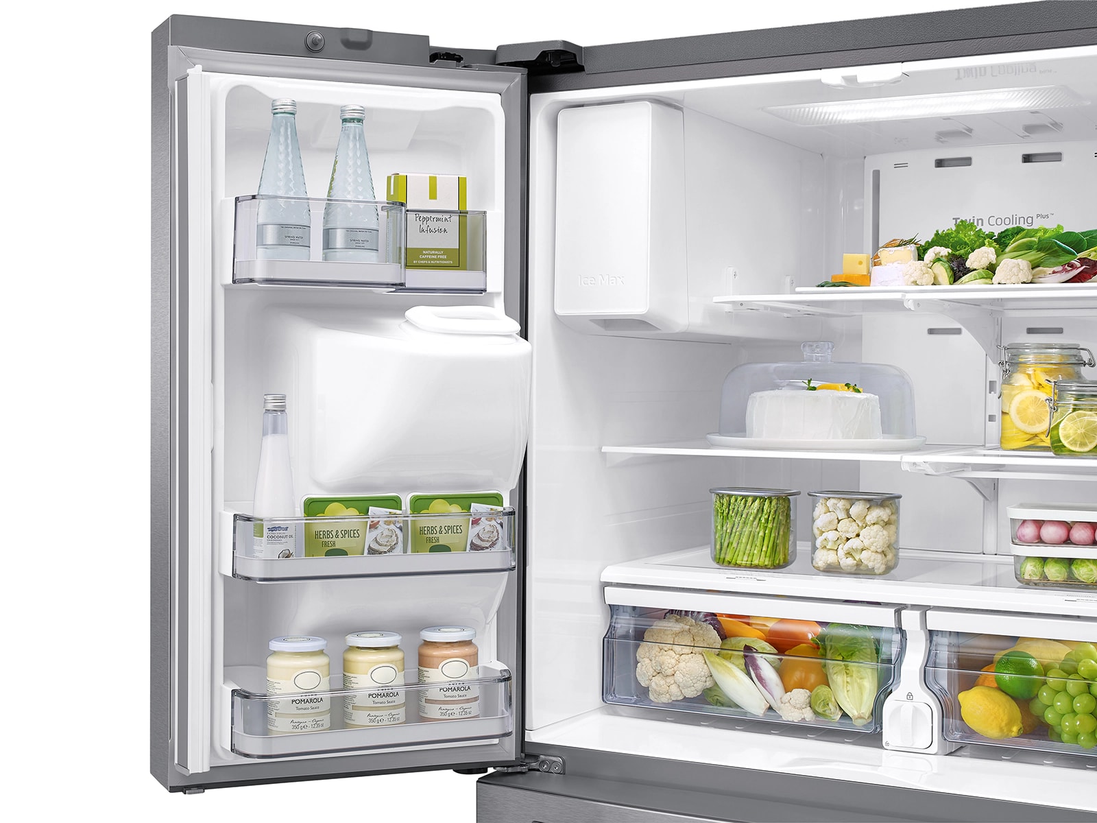28 cu. ft. 4-Door French Door Refrigerator with FlexZone Drawer in Stainless Steel