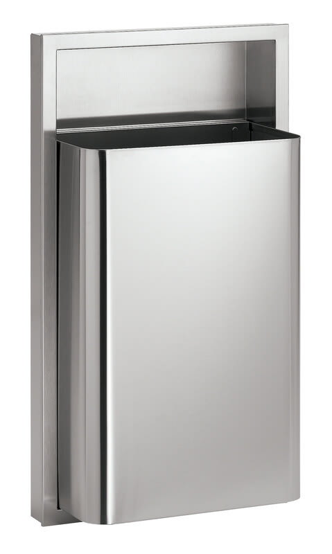 12 Gallon Waste Receptacle Framed Semi-Recessed