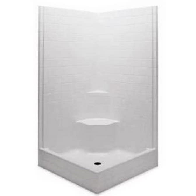 1422STS 42 x 42 AcrylX® Corner Center Drain One-Piece Shower