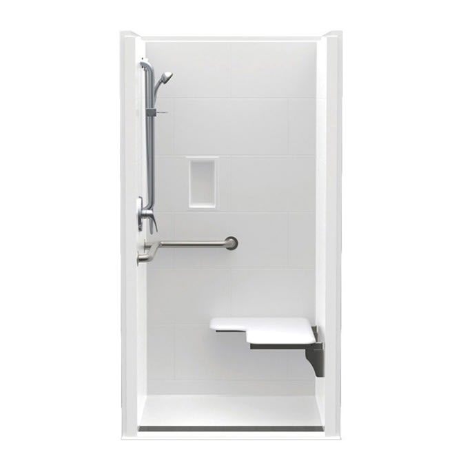 13636BFSBTTR 36 x 36 AcrylX Alcove Center Drain One-Piece Shower