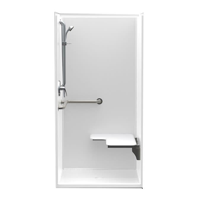 1363BFS 36 x 36 AcrylX Alcove Center Drain One-Piece Shower
