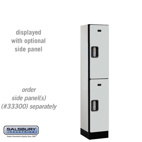 12" Wide Double Tier Designer Wood Locker - 1 Wide - 5 Feet High - 15 Inches Deep - Electronic Locks