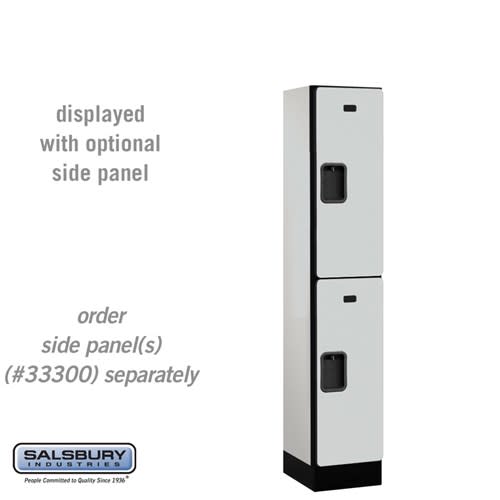 12" Wide Double Tier Designer Wood Locker - 1 Wide - 5 Feet High - 15 Inches Deep