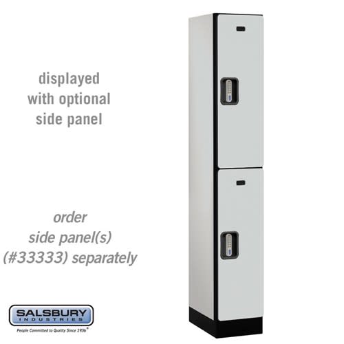 12" Wide Double Tier Designer Wood Locker - 1 Wide - 6 Feet High - 18 Inches Deep - Electronic Locks