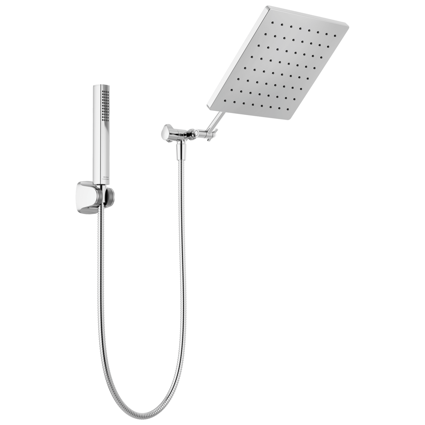 10 inch Raincan Shower Head & Hand Held Combo with Adjustable Extension Arm in Chrome
