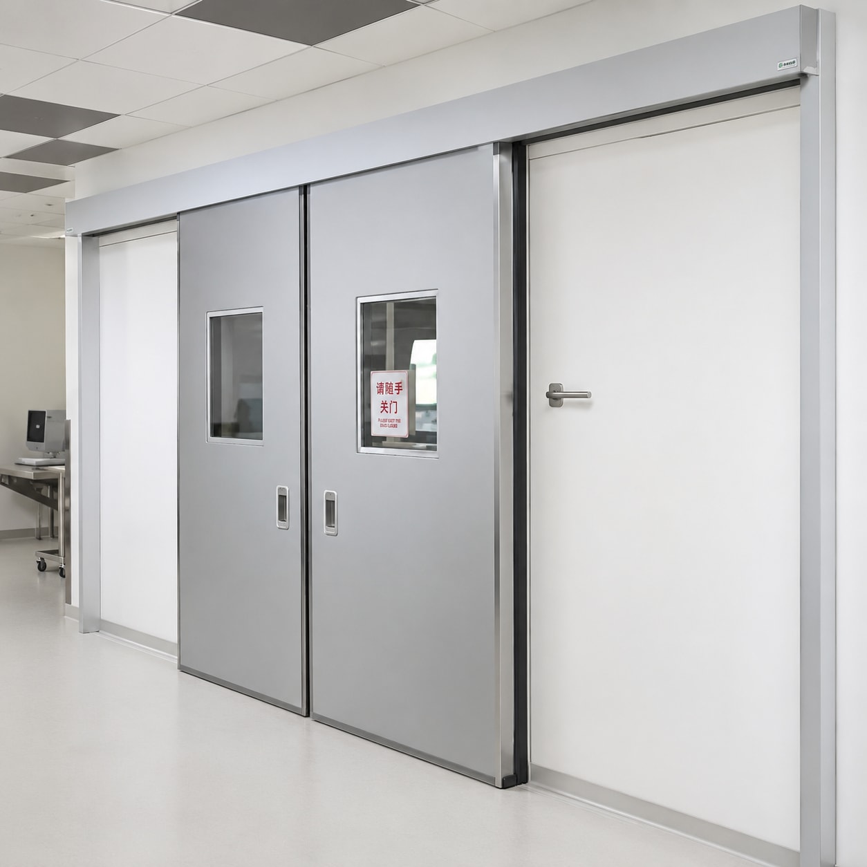Cleanroom Sterile Cladded Slide Doors