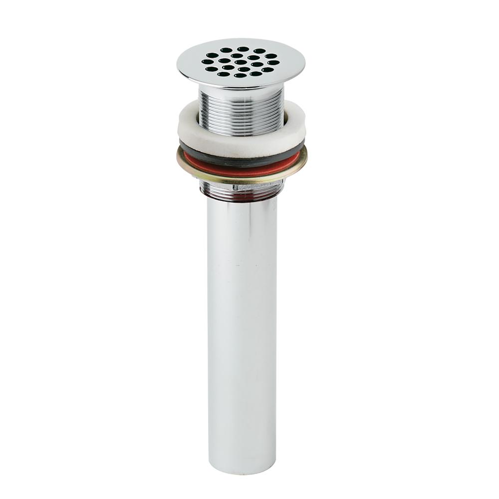 1-1/2" Drain Fitting Chrome Plated Brass with Perforated Grid and Tailpiece