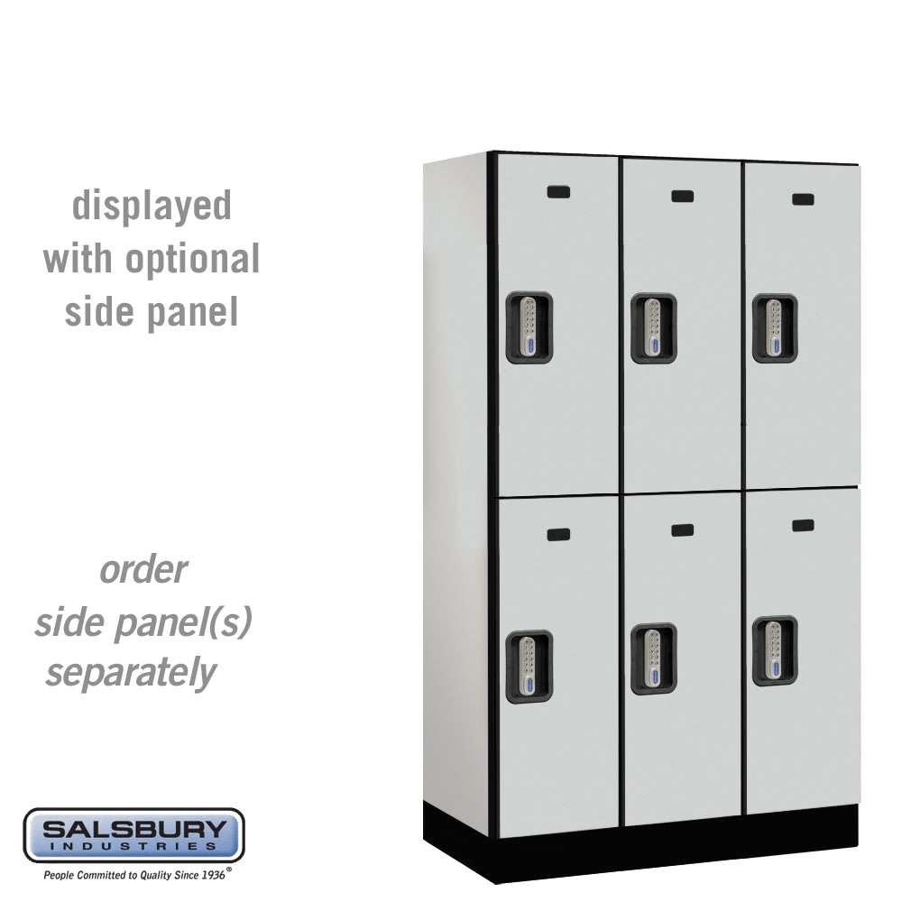 12" Wide Double Tier Designer Wood Locker - 3 Wide - 5 Feet High - 18 Inches Deep - Electronic Locks