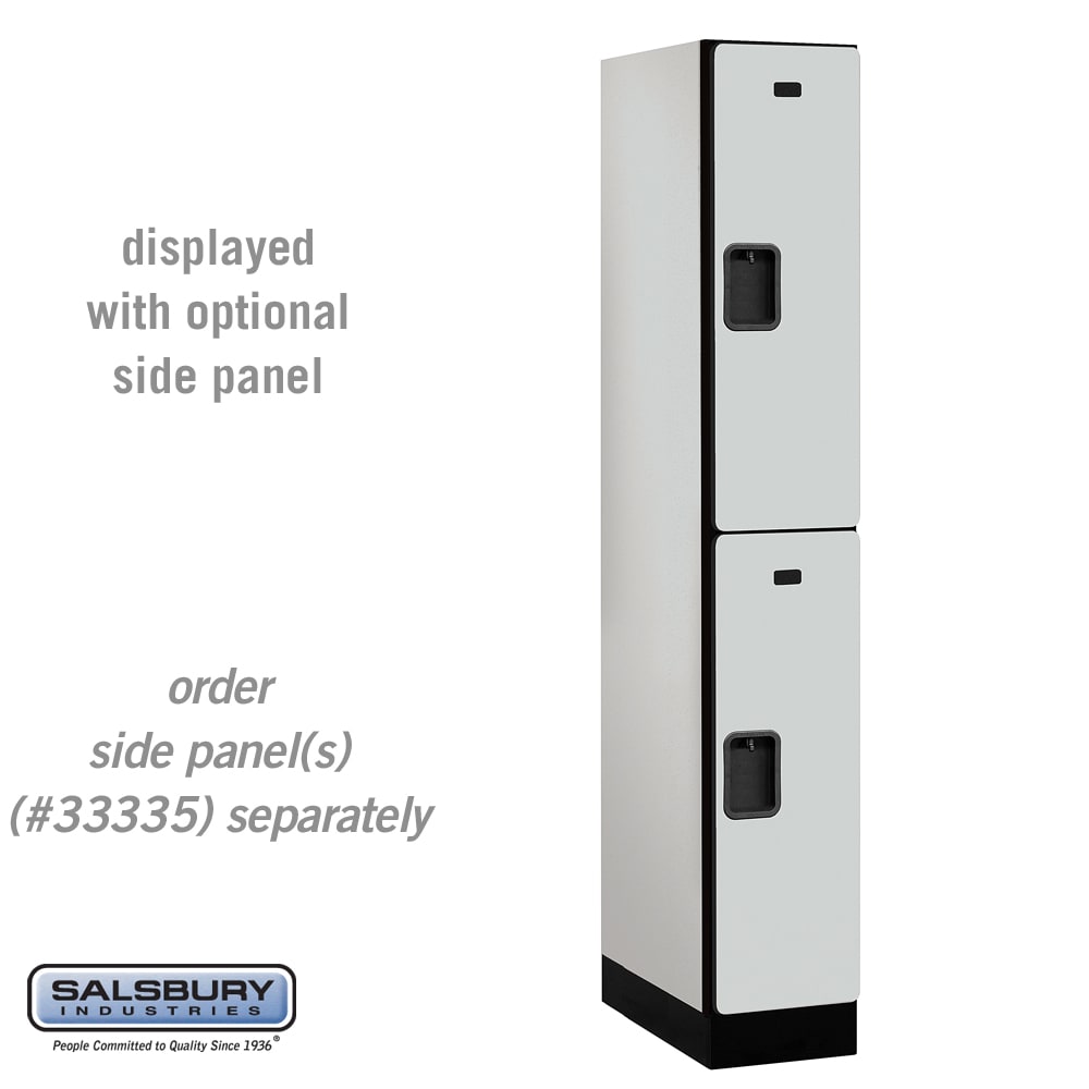12" Wide Double Tier Designer Wood Locker - 1 Wide - 6 Feet High - 21 Inches Deep