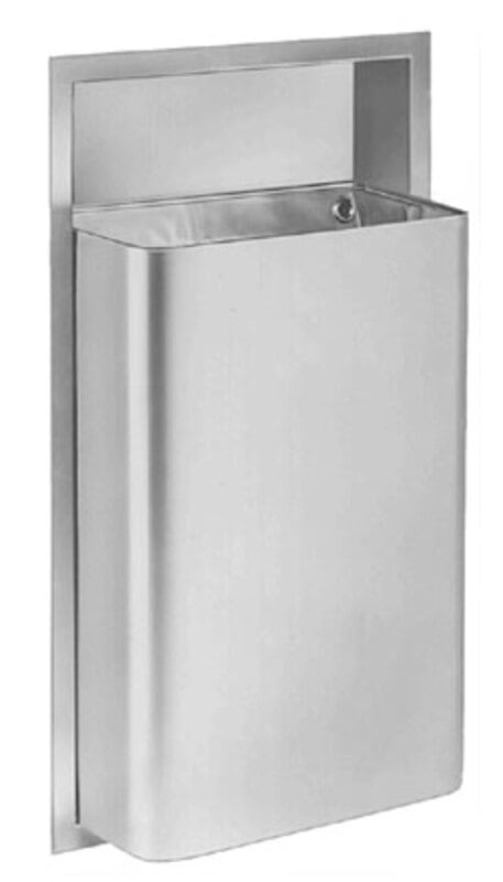 12 Gallon Waste Receptacle Framed Recessed