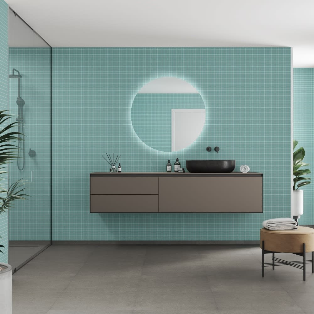 Aqua Mint - Rectangular Grid