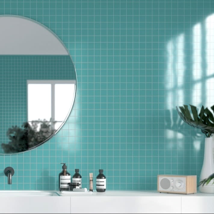 Aquamarine-Rectangular Grid