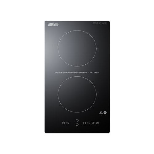 12" Wide 115V 2-Burner Radiant Cooktop With Safety Shutoff