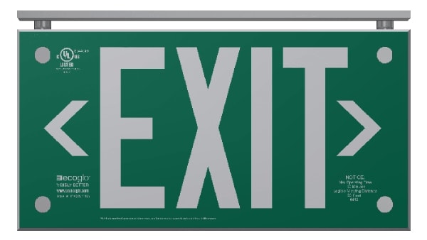 EXAL Architectural Luminescent Exit Sign