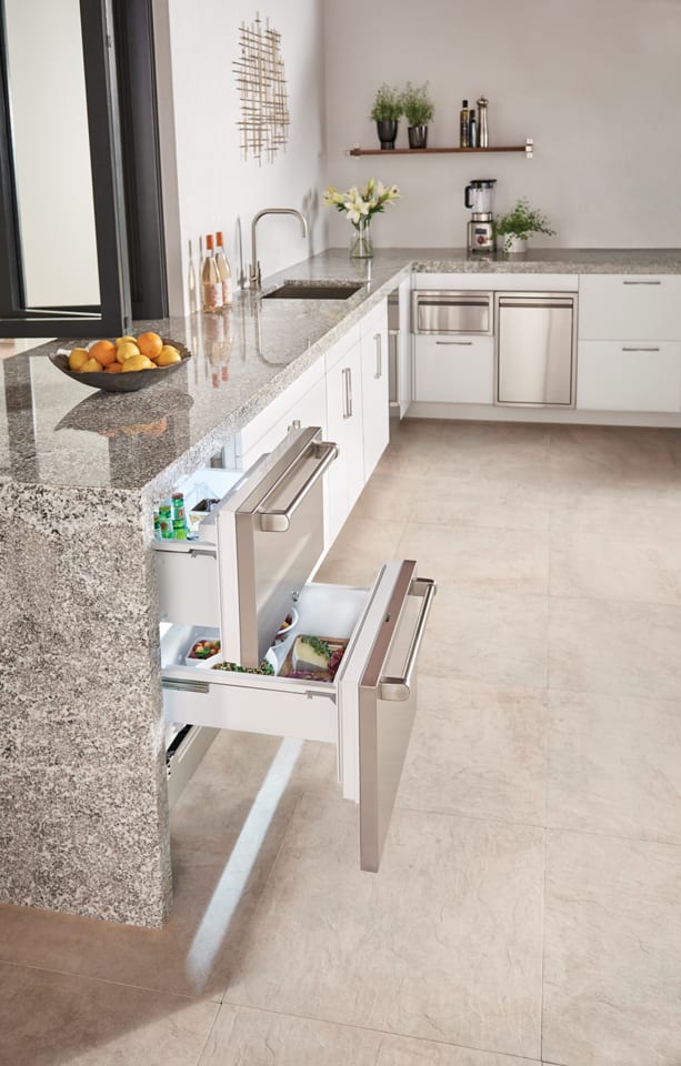 24" Designer Outdoor Refrigerator Drawers - Panel Ready