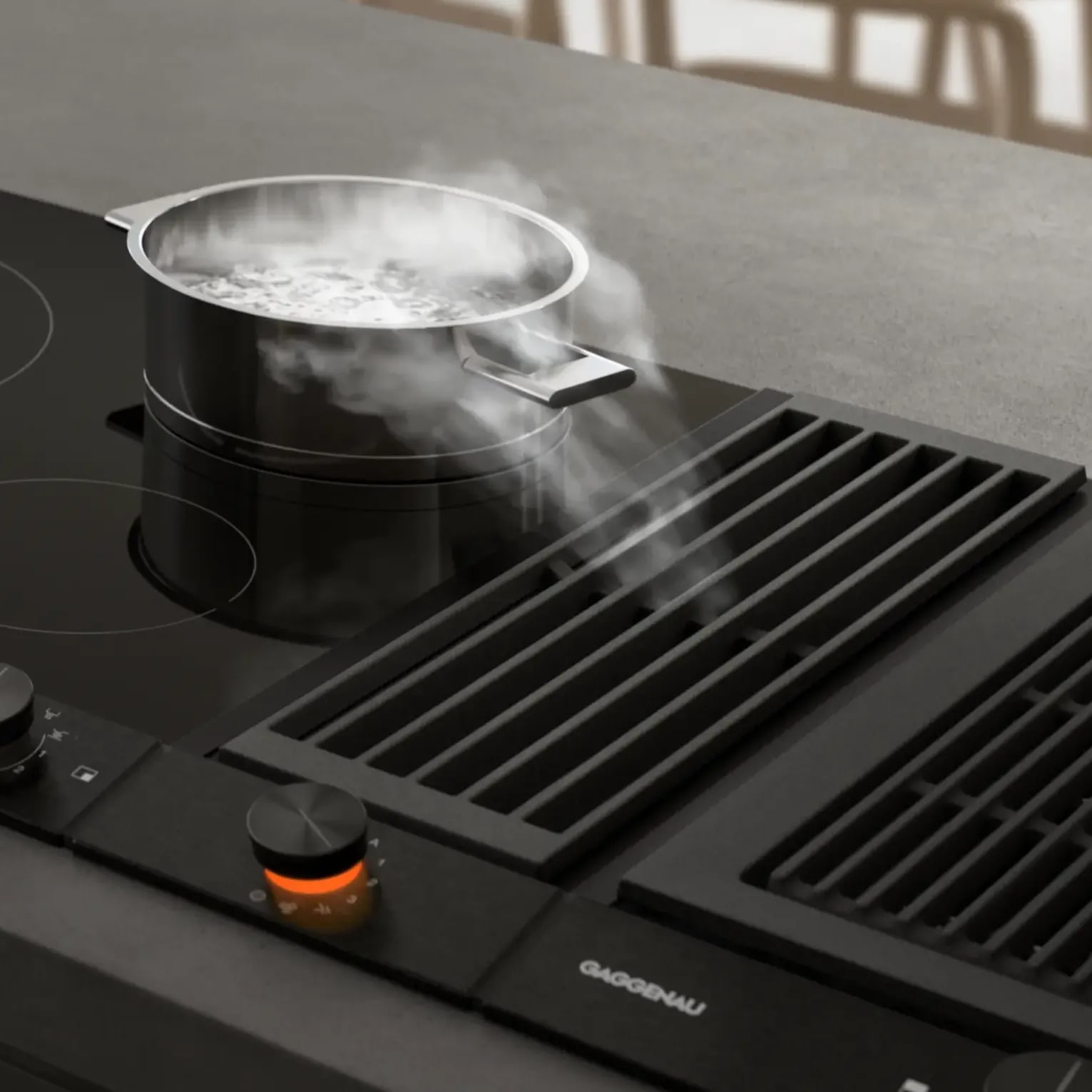 200 Series Vario Downdraft Ventilation 15 cm Black