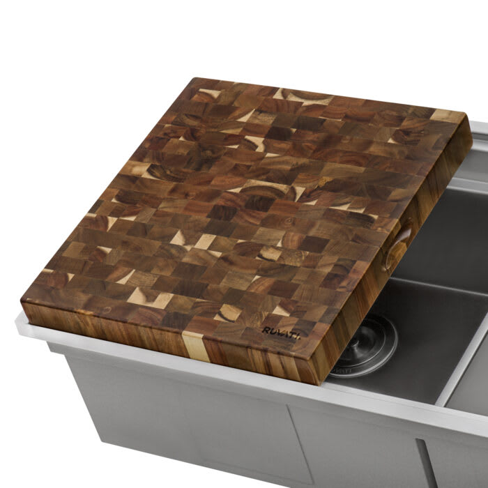 17 x 16 x 2 inch thick Solid Wood Large Cutting Board