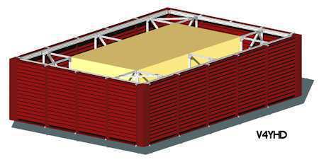 4" Deep Sight Proof Chevron Blade Screen