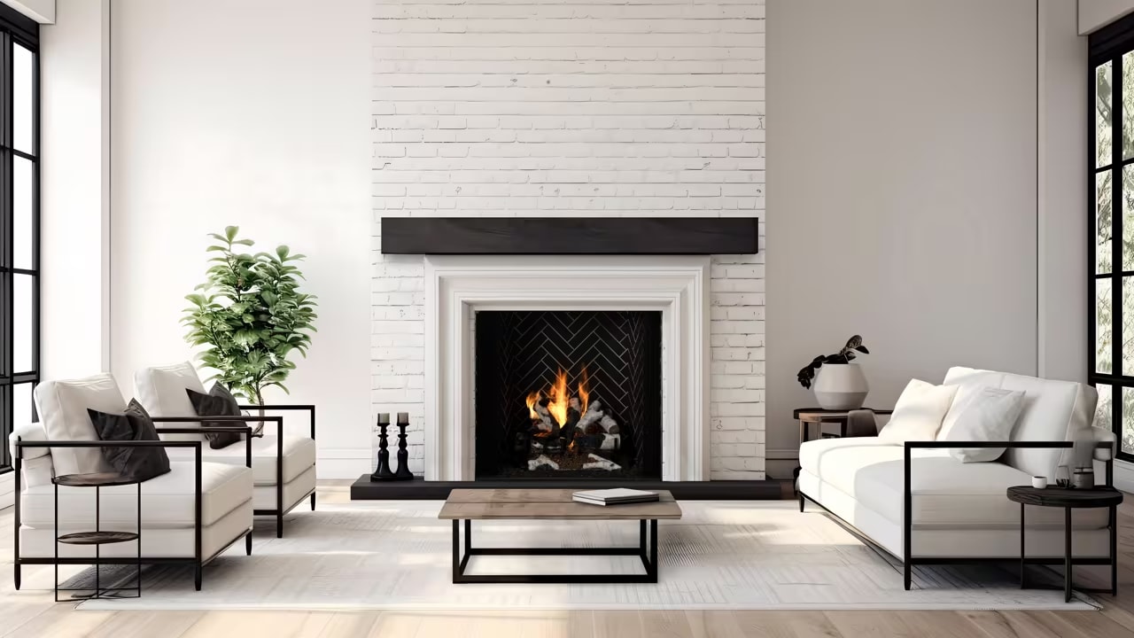 Ashland Open Wood Fireplace