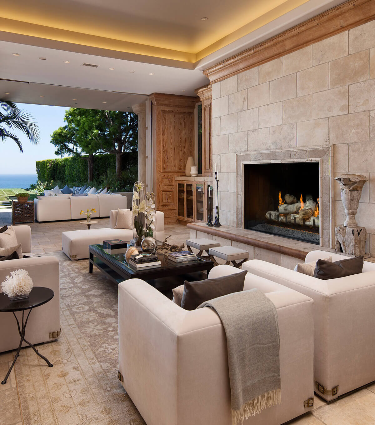 BF36 Custom Log Fireplace