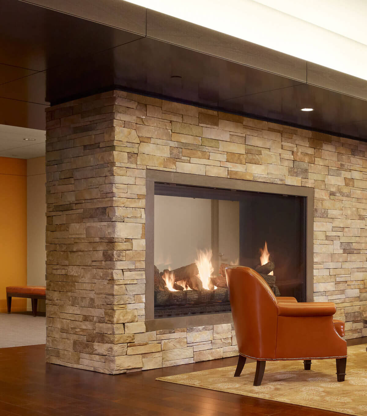 BF84ST Custom Log Fireplace