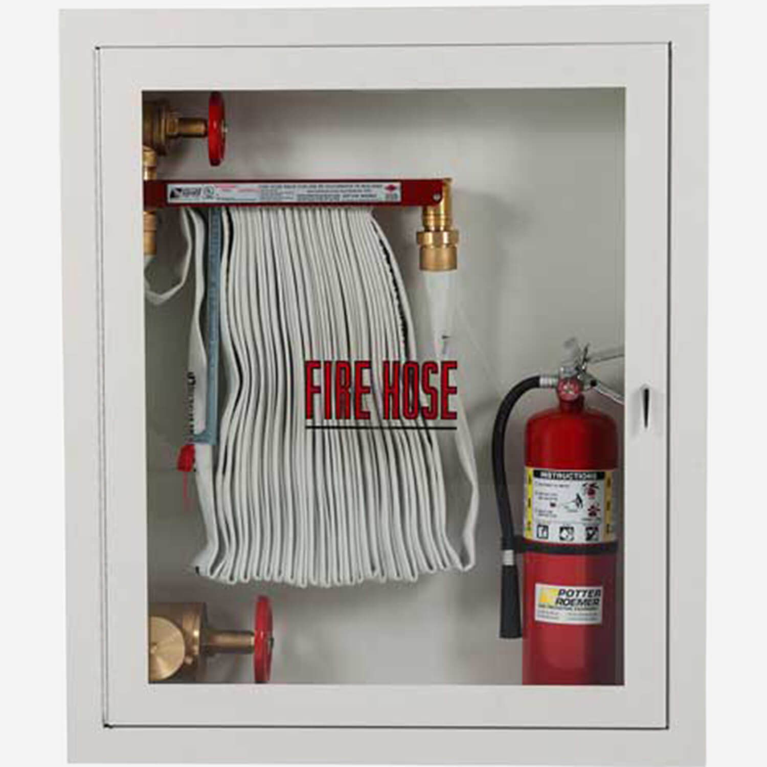 1.5" Fire Hose Rack 2.5" Fire Dept. Valve and Extinguisher Cabinet