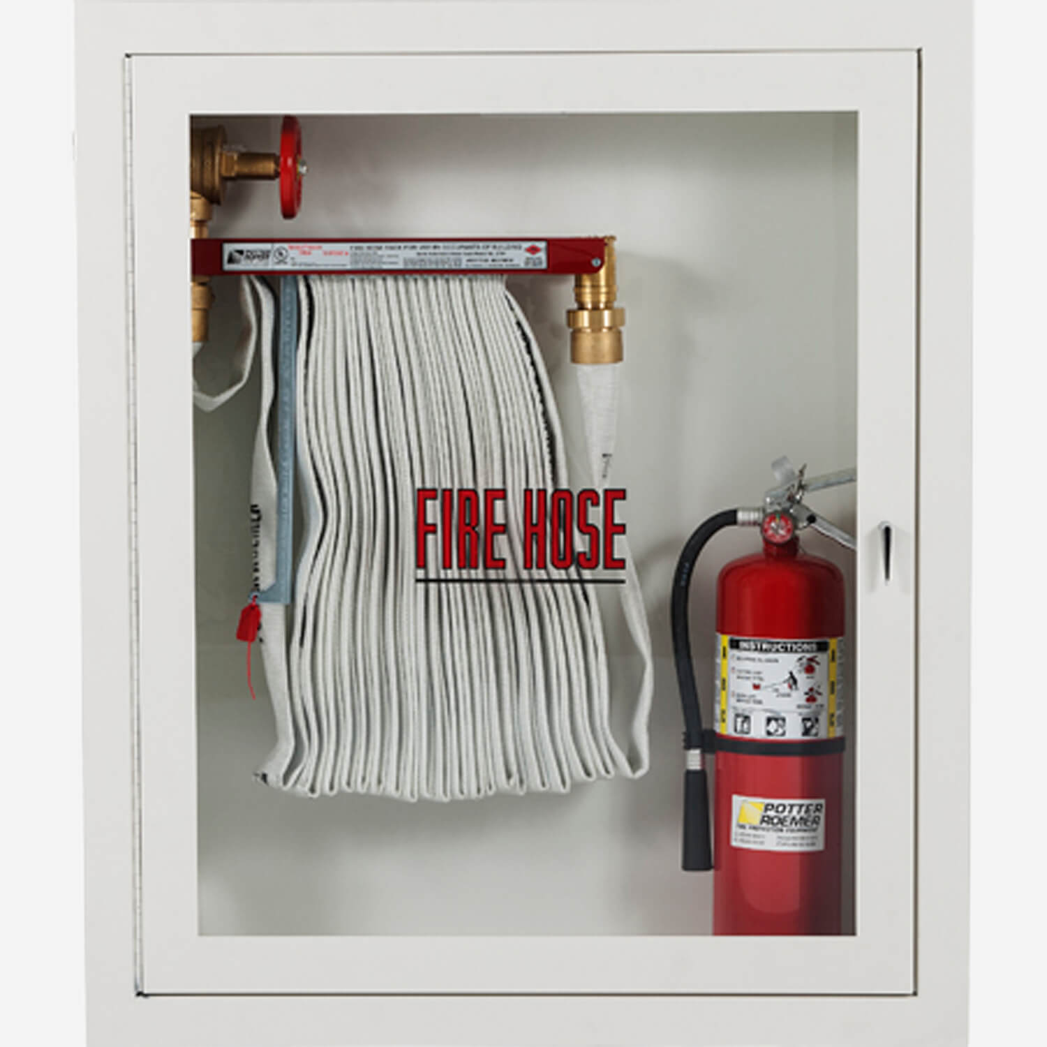 1.5" Fire Hose Rack and Extinguisher Cabinet