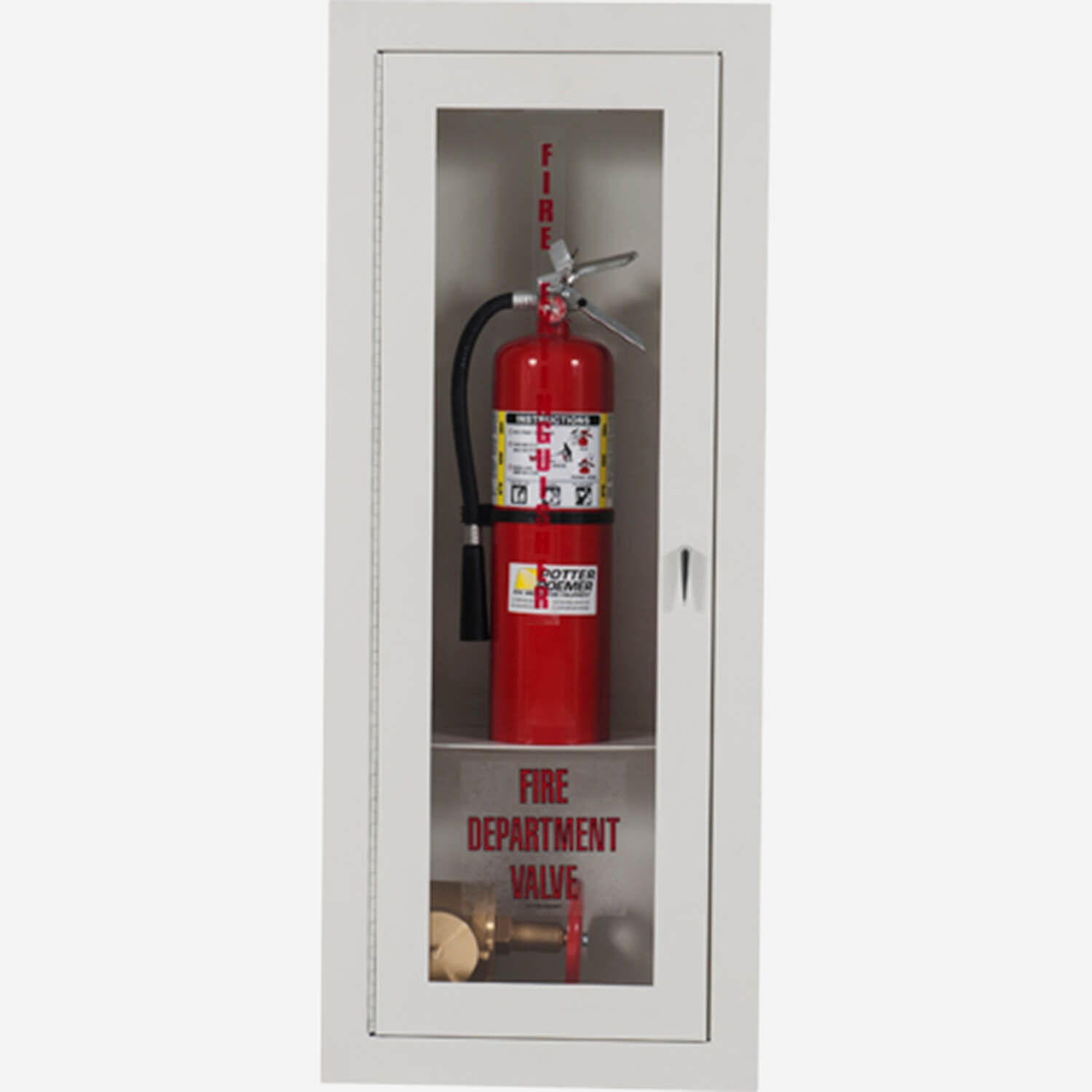 2.5 Inch Fire Dept. Valve and Extinguisher Cabinet - Vertical