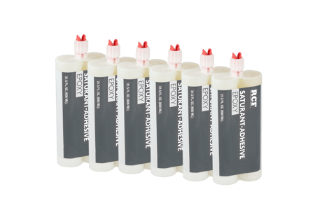 6-PACK DUAL CARTRIDGE RCF EPOXY ADHESIVE (600ML)