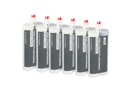 6-PACK DUAL CARTRIDGE RCF HIGH STRENGTH EPOXY PASTE