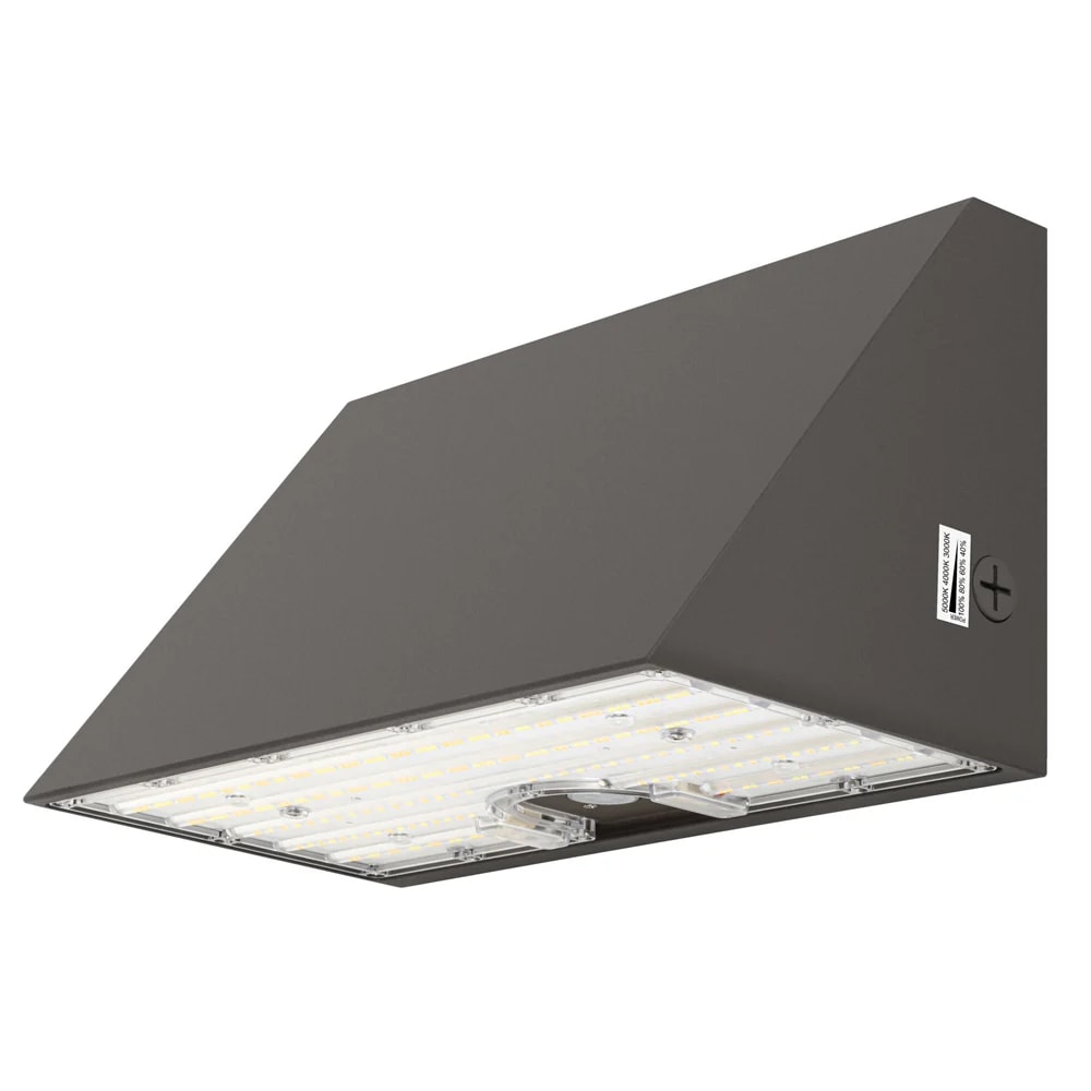 AFW48-120W Field-Selectable Wattage & Kelvin temp with Photocell Architectural Dark bronze Wall Pack