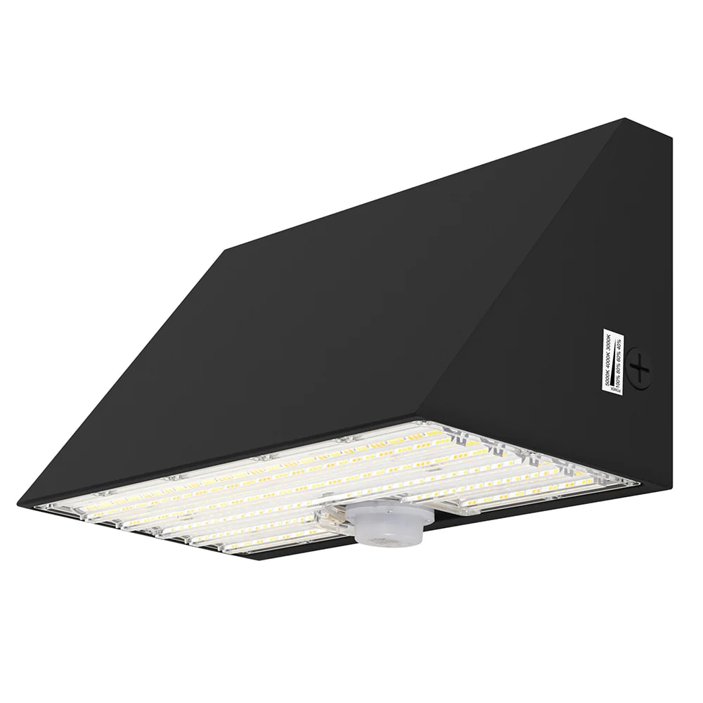 AFW28-70W Field-Selectable Wattage & Kelvin temp with Photocell Architectural Black Wall Pack
