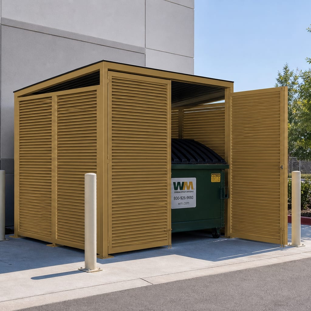 Covered Dumpster enclosures