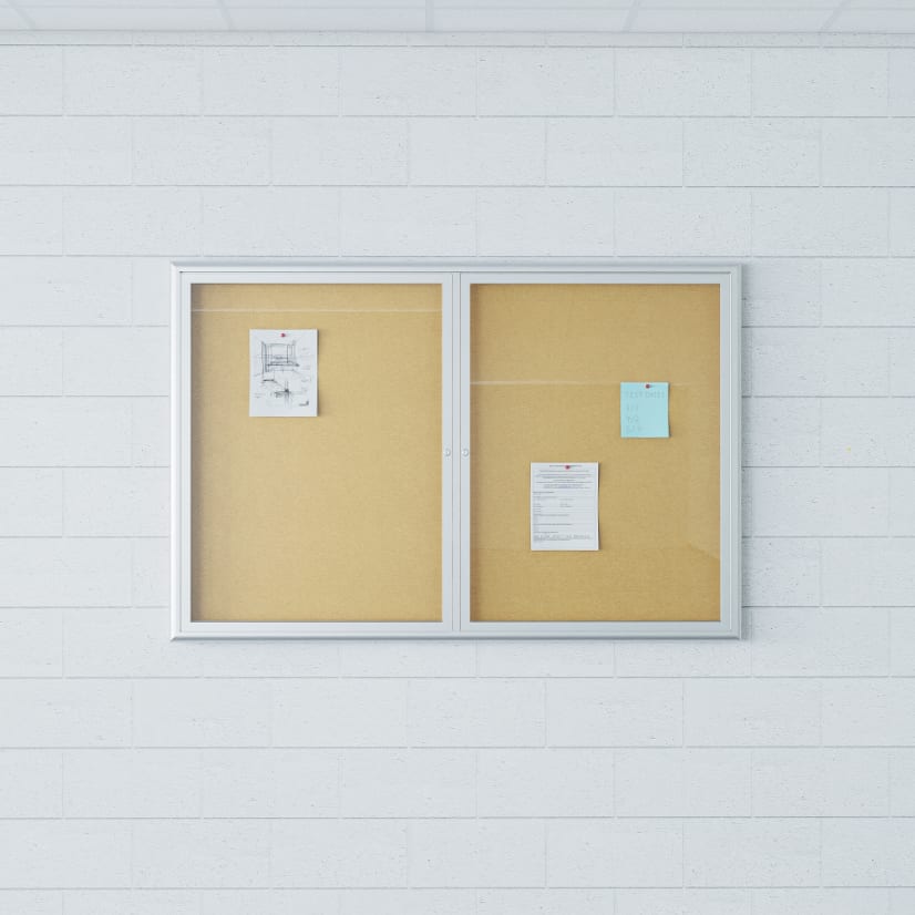 Classic Bulletin Board Cabinet