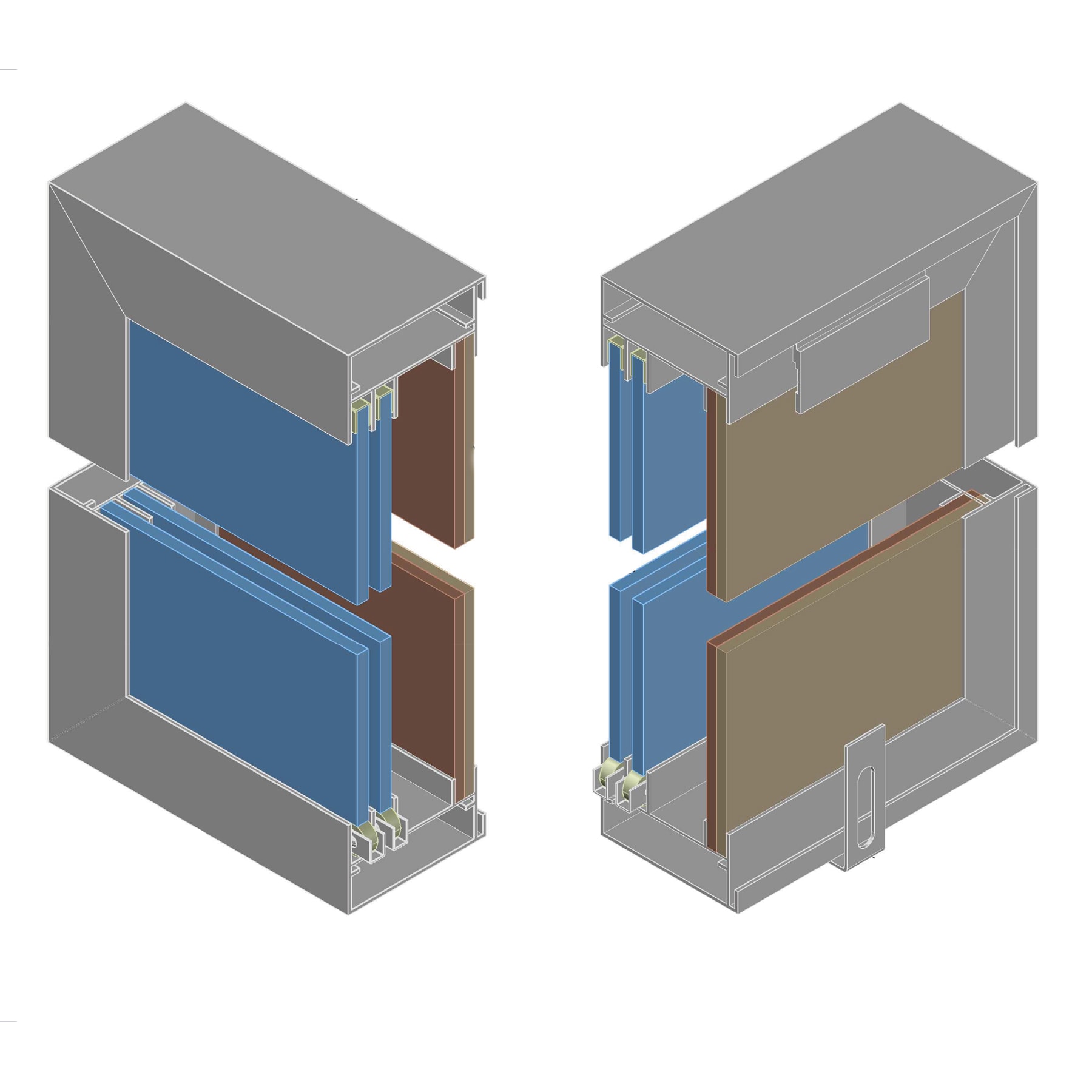 10-950L Enclosed Sliding Glass Bulletin Board